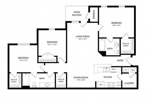 3 Bedroom Floor Plan